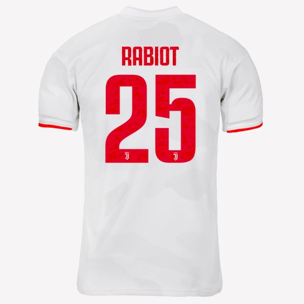 Camiseta Juventus NO.25 Rabiot 2ª Kit 2019 2020 Gris Blanco